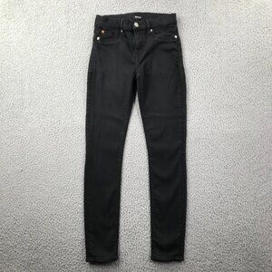 HUDSON Womens Size 25 Natalie Super Skinny Mid‎ Rise Black Stretch Denim Jeans